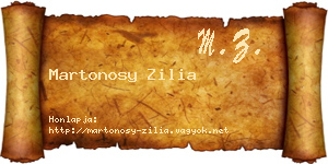 Martonosy Zilia névjegykártya
